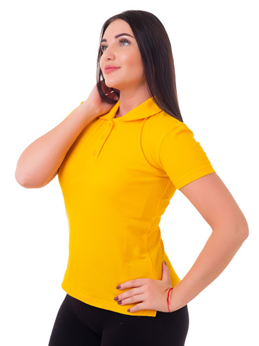Рубашка поло женская Мос Ян Текс цвет "Желтый"  