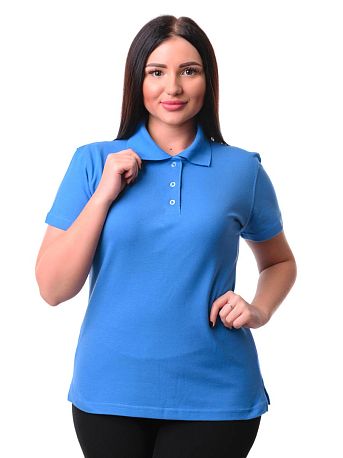 Рубашка поло женская Мос Ян Текс цвет "Темно-голубой"   купить недорого оптом, совместными покупками без рядов