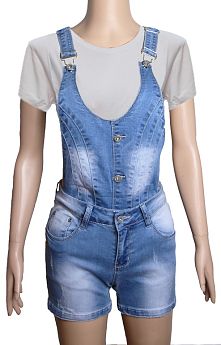 Комбинезон женский джинсовый с шортами Haodi HD99-158