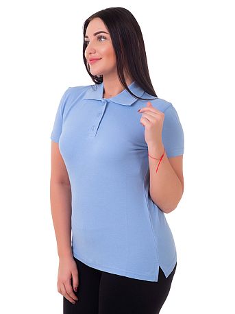 Рубашка поло женская Мос Ян Текс цвет "Голубой"   купить недорого оптом, совместными покупками без рядов