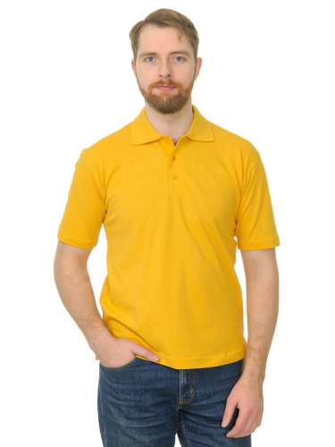 Рубашка поло мужская Мос Ян Текс цвет "Желтый " 