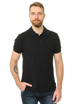 Рубашка поло с манжетом мужская Мос Ян Текс цвет "Черный" 