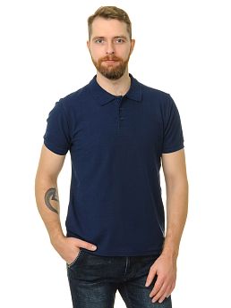 Рубашка поло с манжетом мужская Мос Ян Текс цвет "Темно-синий" 